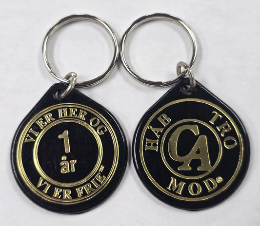 1 to 20 Year Keytags (Danish)