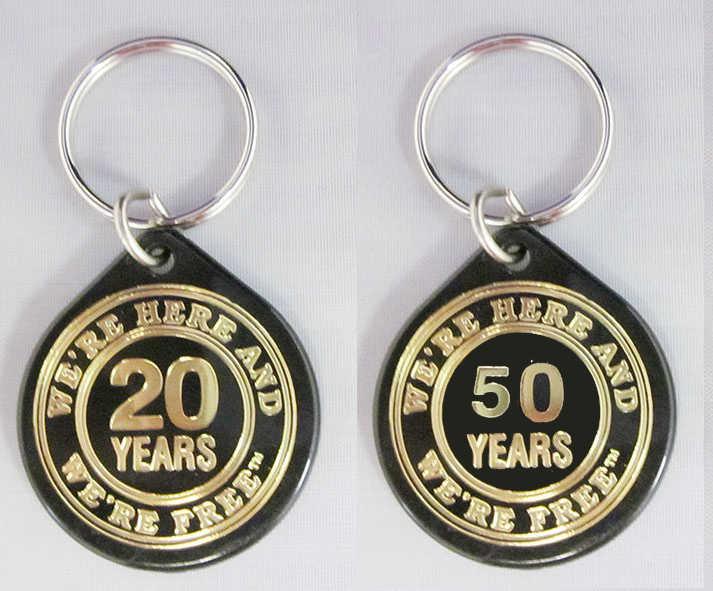 1 to 50 Year Keytags (English)