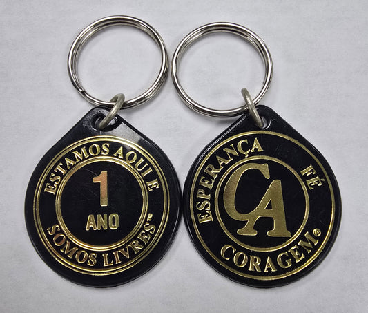1 to 10 Year Keytags (Portuguese)