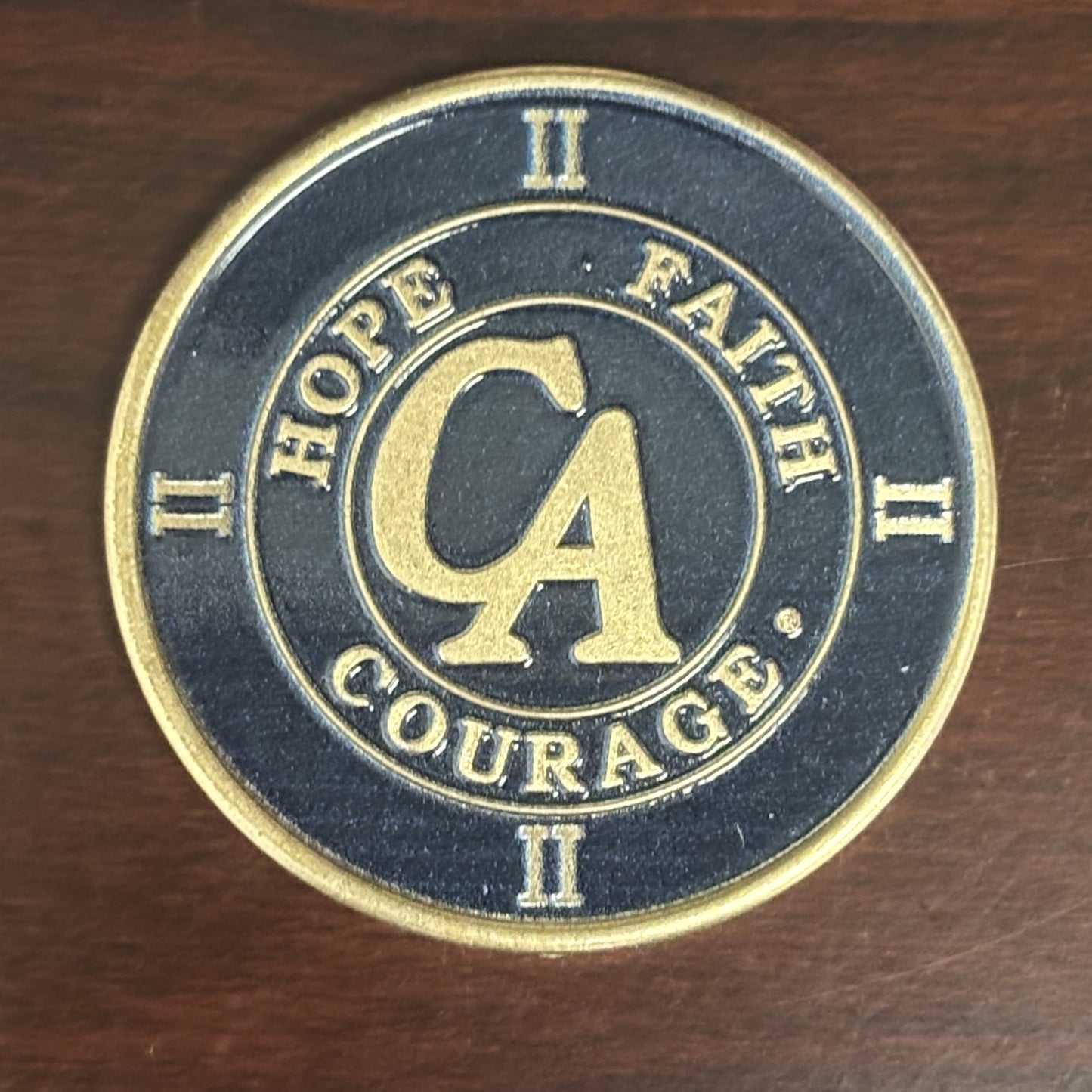 Black Recovery Medallion