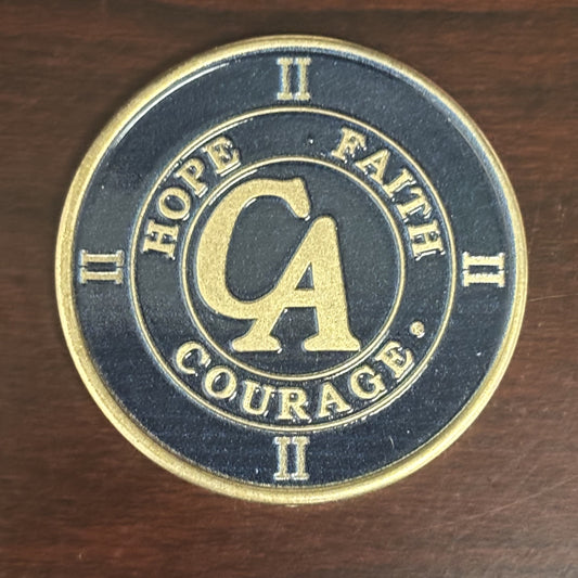 Black Recovery Medallion