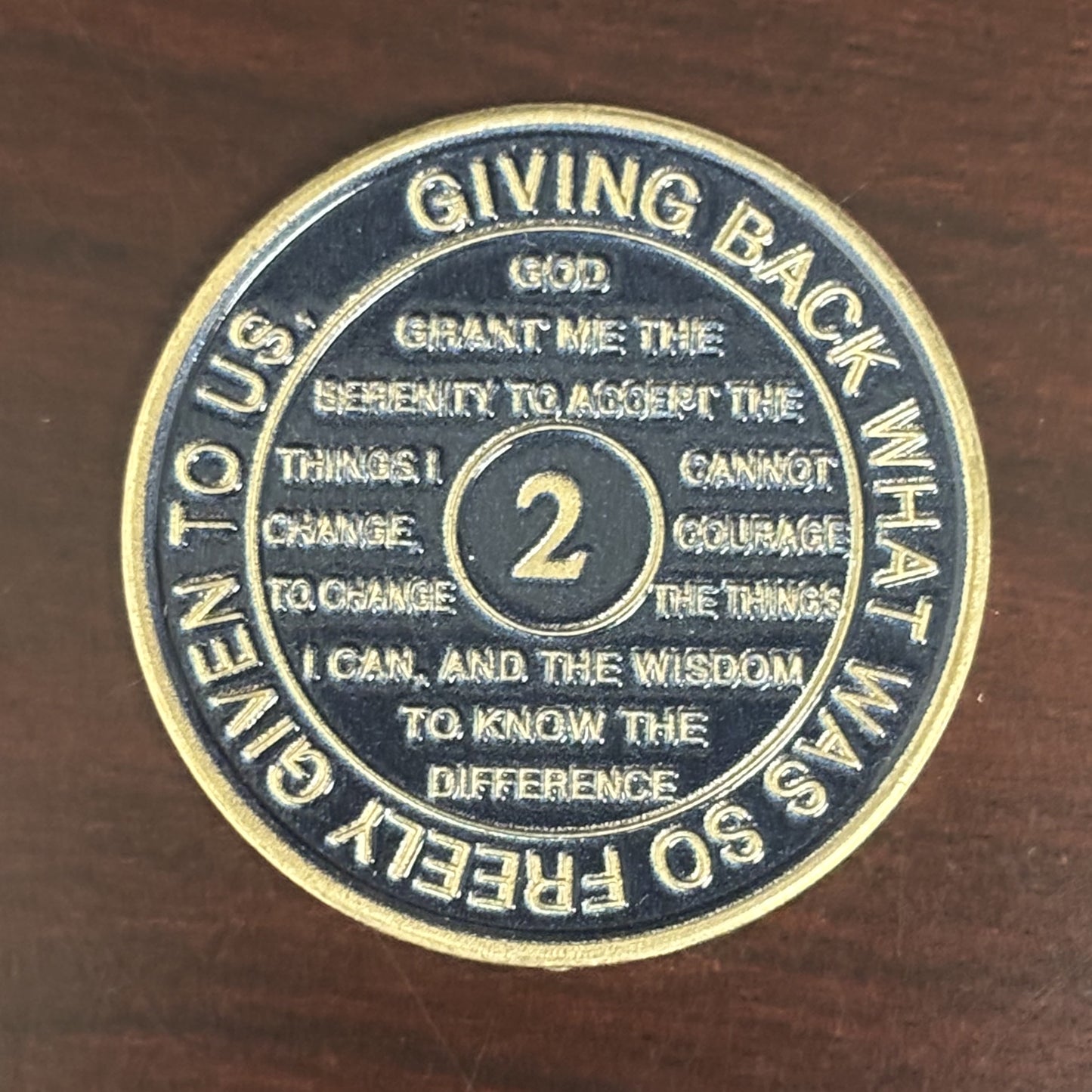 Black Recovery Medallion