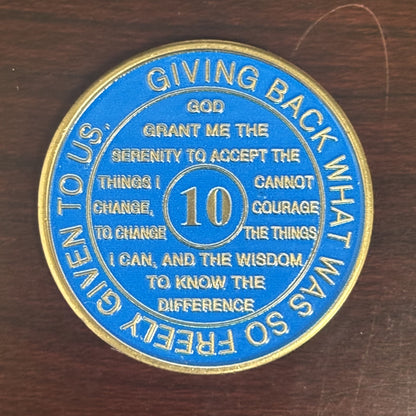 Blue Recovery Medallion