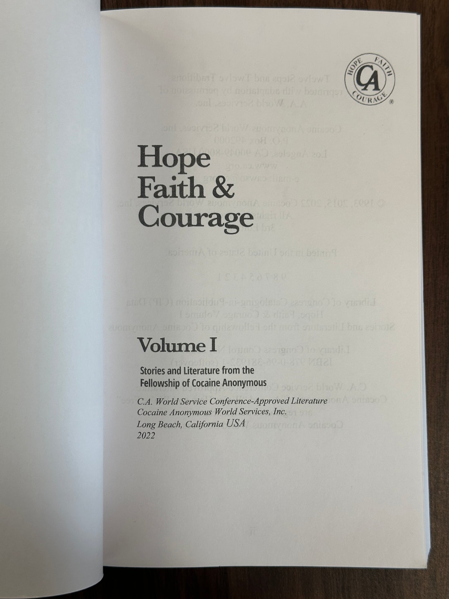 Hope, Faith & Courage Volume 1