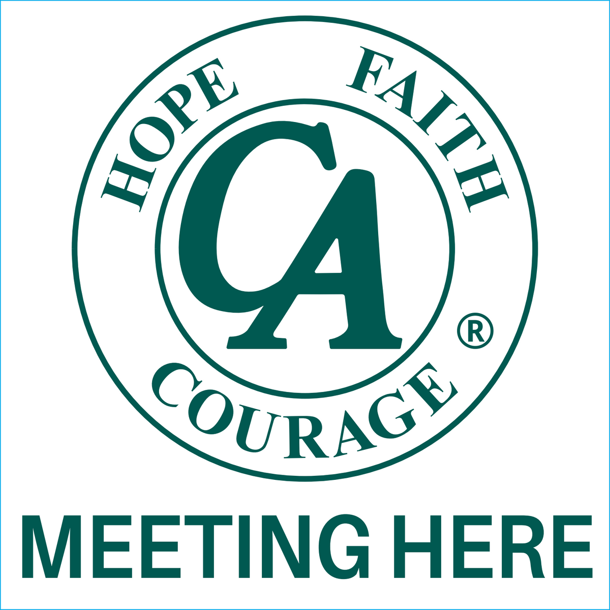 "Meeting Here" Sign
