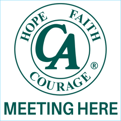 "Meeting Here" Sign