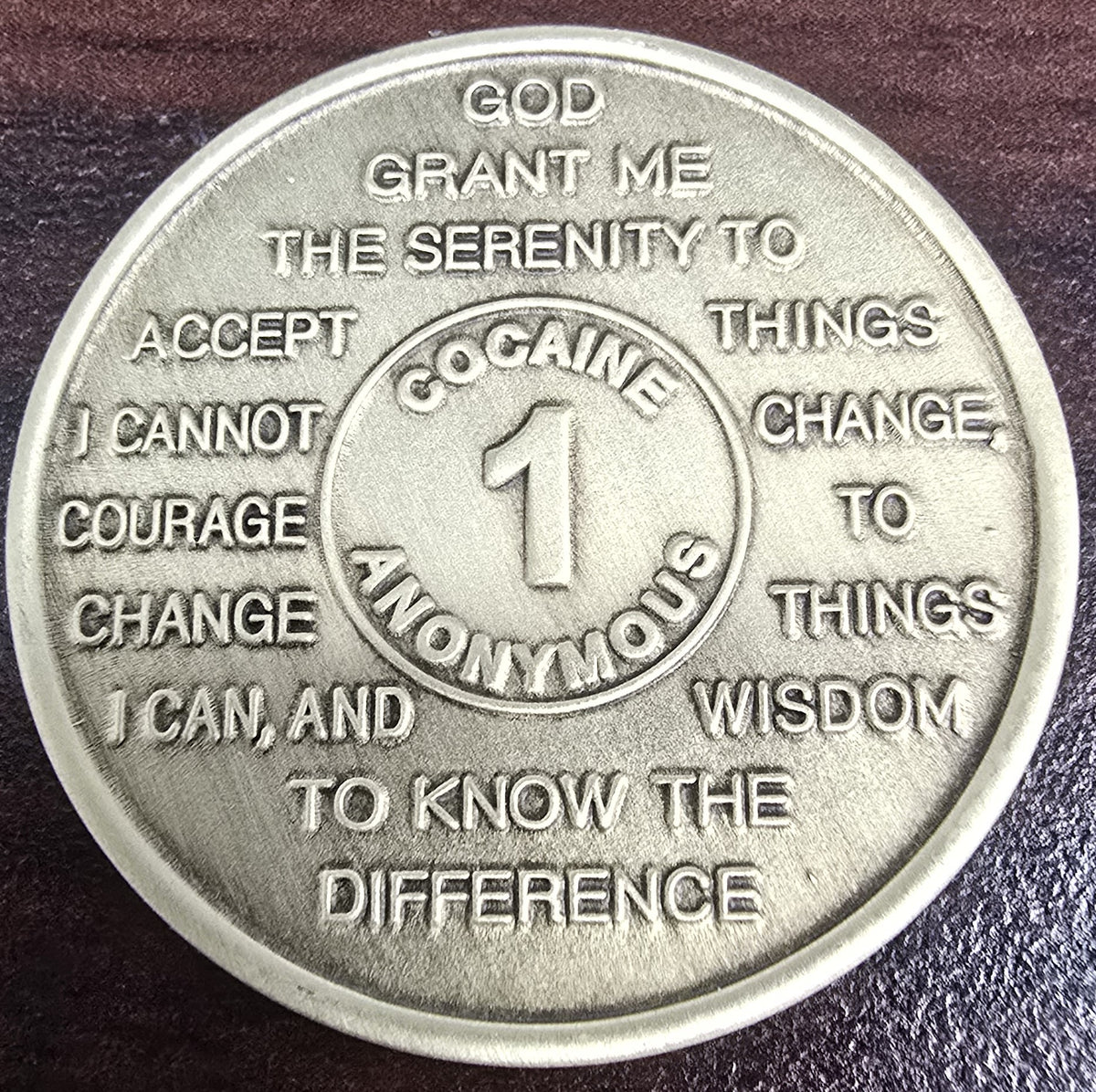 1 to 50 Year Serenity Prayer Medallion (English)