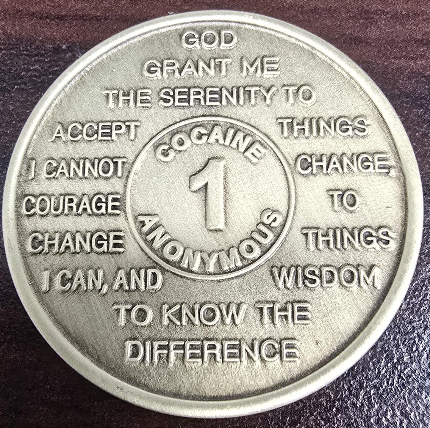 1 to 50 Year Serenity Prayer Medallion (English)