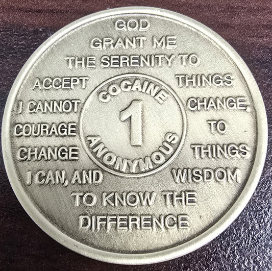 1 to 50 Year Serenity Prayer Medallion (English)