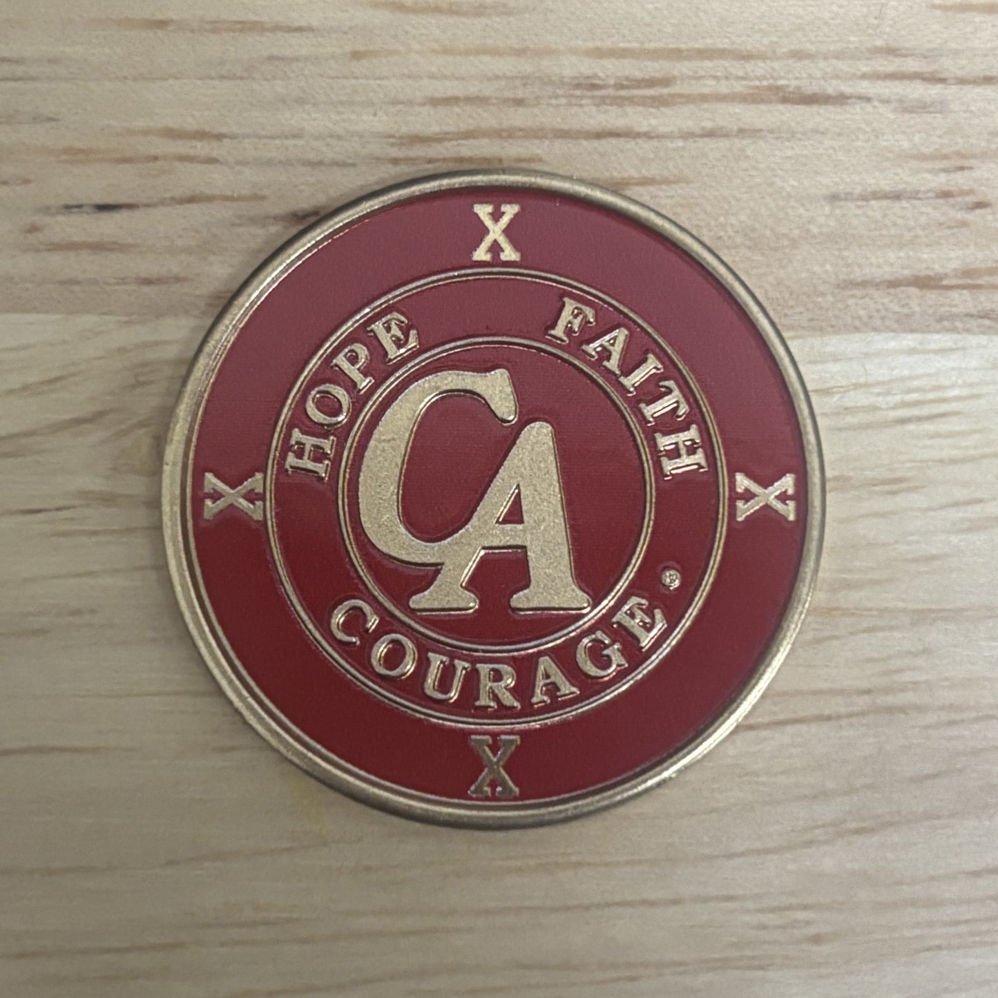 Red Recovery Medallion