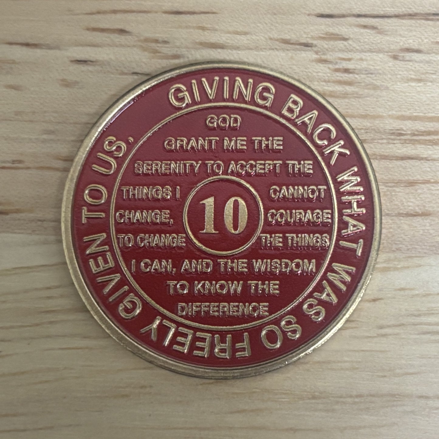 Red Recovery Medallion