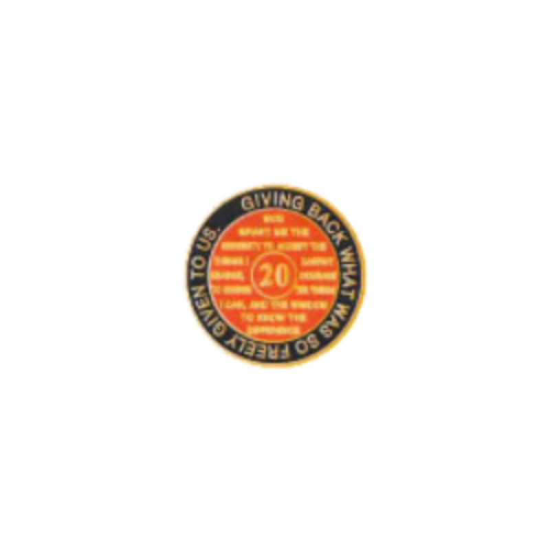 Orange Recovery Medallion