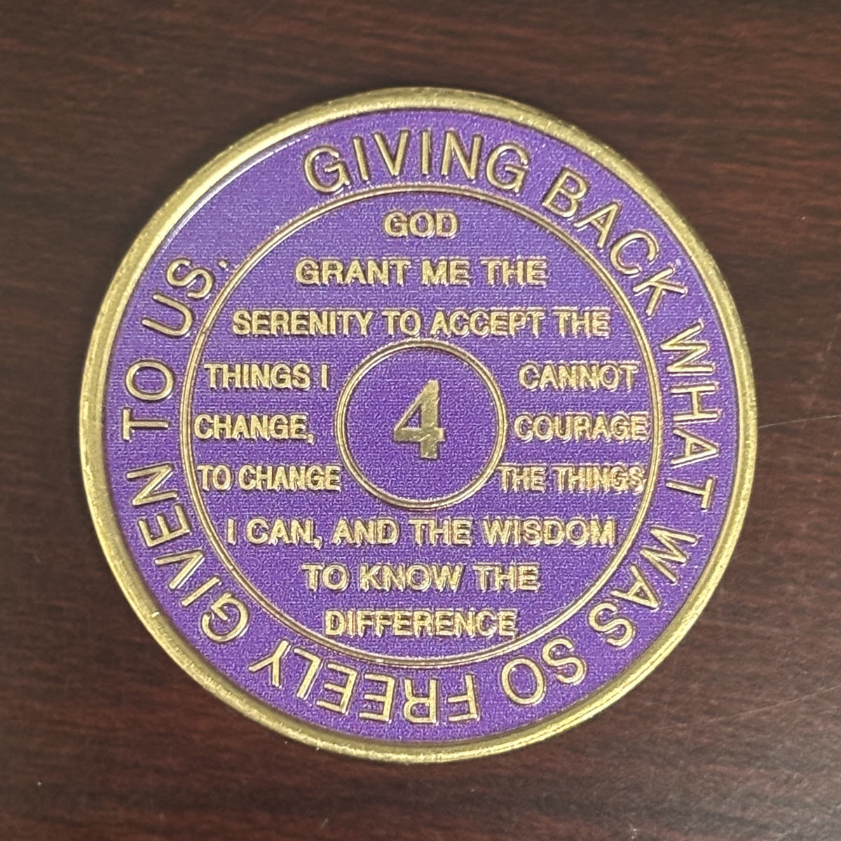 Violet Recovery Medallion