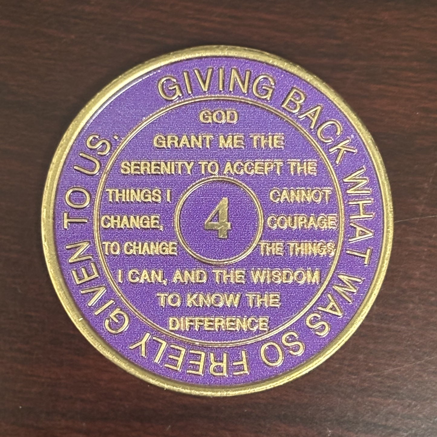 Violet Recovery Medallion
